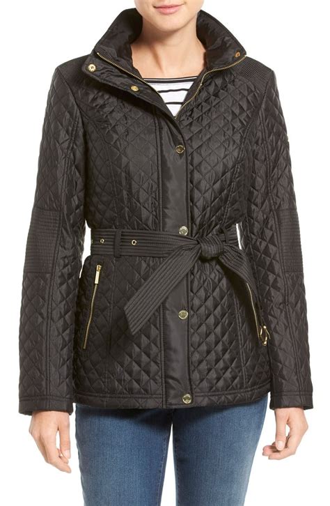 michael kors belted parka|Michael Kors ladies padded coats.